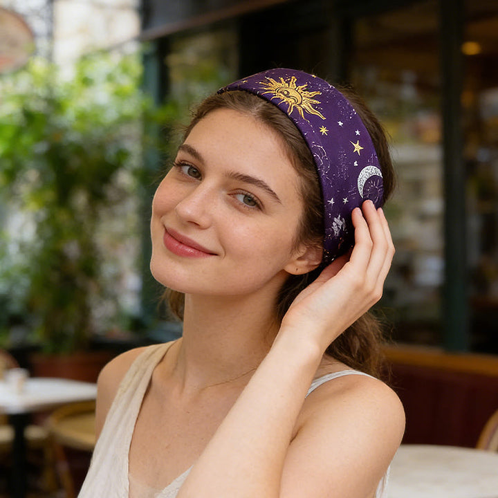 Olivenorma Boho Moon & Star  Adjustable Yoga Headband - image 3
