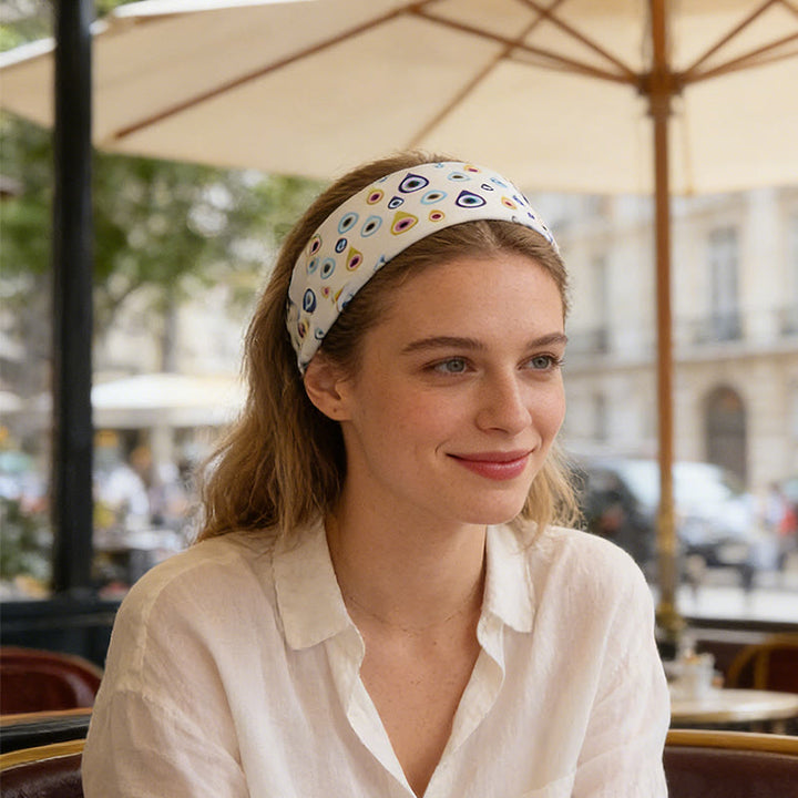 Olivenorma Boho Evil Eye & Sun Printed Adjustable Yoga Headband - image 1