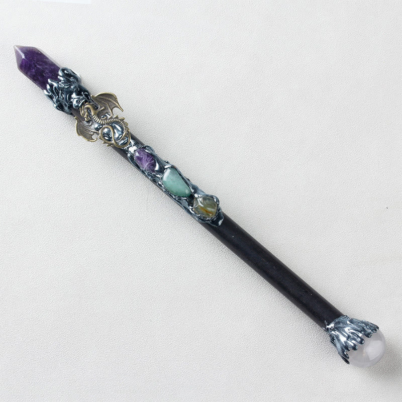 Olivenorma Amethyst Torch-shaped Crystal Wands - Dragon - image 2