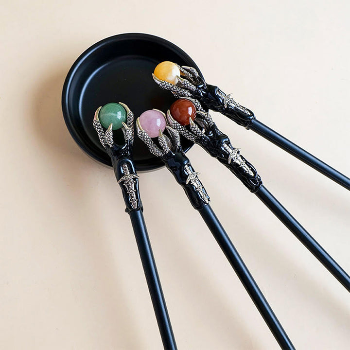 Olivenorma Natural Gemstone Dragon Claw-shaped Crystal Wands - image 15