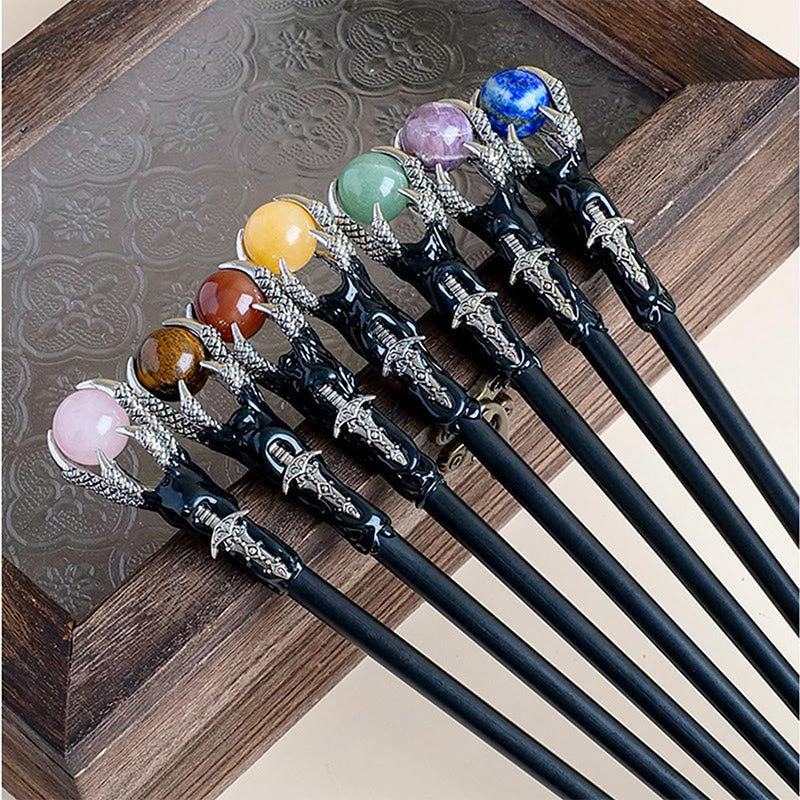 Olivenorma Natural Gemstone Dragon Claw-shaped Crystal Wands - image 0