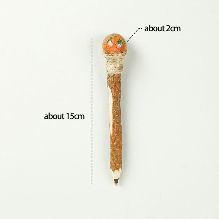 Olivenorma Natural Gemstone Wooden Ballpoint Pen Crystal Wands - image 36