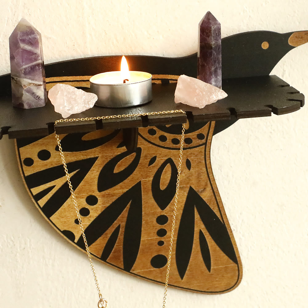 Olivenorma Wooden Flying Birds Crystal Shelf - image 4