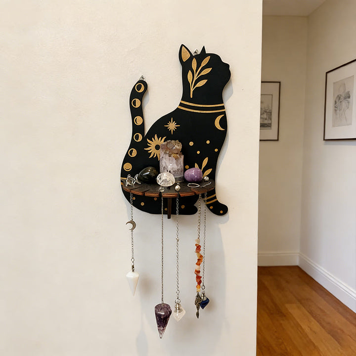 Olivenorma Wooden Cute Kitten Crystal Shelf - image 1