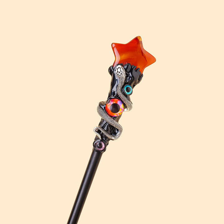 Olivenorma Natural Gemstone Evil Eye Magic Crystal Wands - Red Agate-Star Style - image 1