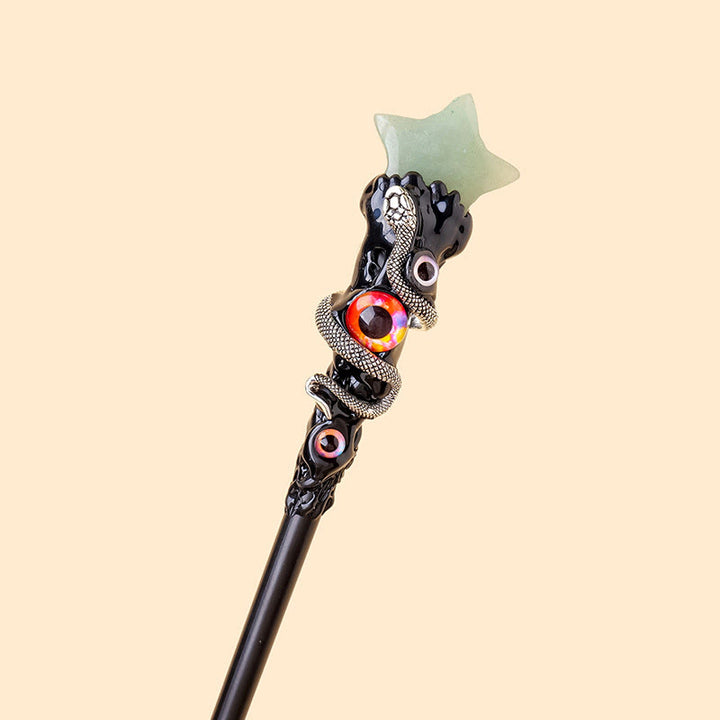 Olivenorma Natural Gemstone Evil Eye Magic Crystal Wands - Green Aventurine-Star Style - image 3