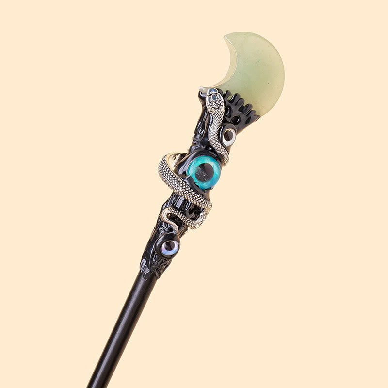 Olivenorma Natural Gemstone Evil Eye Magic Crystal Wands - Green Aventurine-Moon Style - image 15