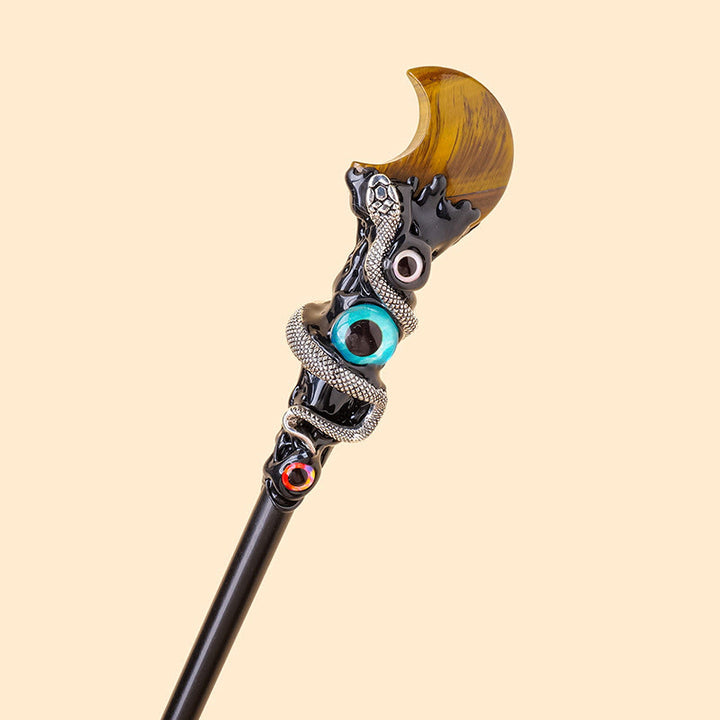 Olivenorma Natural Gemstone Evil Eye Magic Crystal Wands - Tiger Eye-Moon Style - image 21