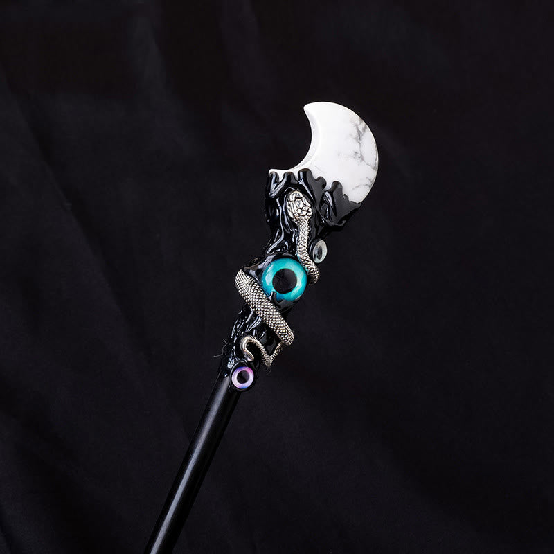 Olivenorma Natural Gemstone Evil Eye Magic Crystal Wands - White Turquoise-Moon Style - image 29