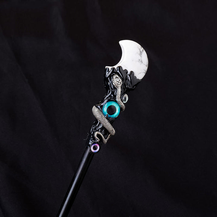 Olivenorma Natural Gemstone Evil Eye Magic Crystal Wands - White Turquoise-Moon Style - image 29