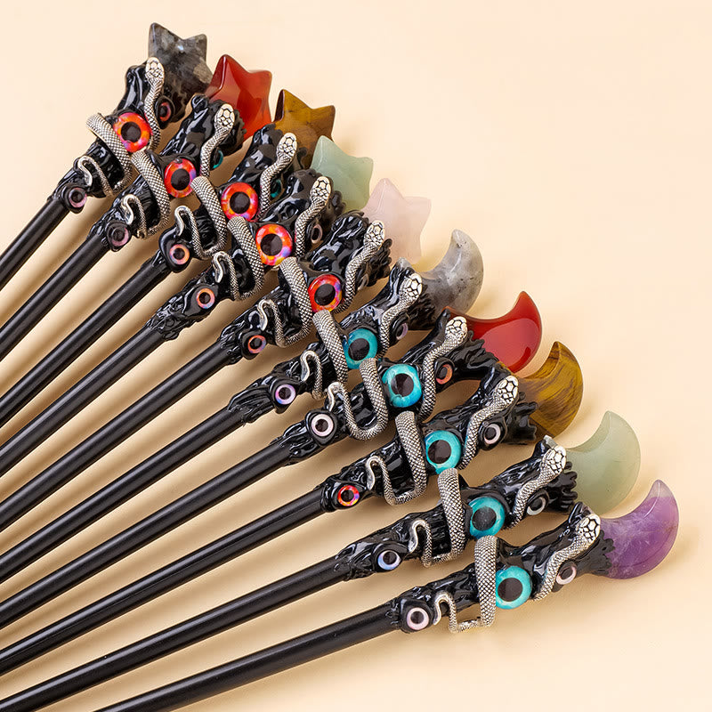 Olivenorma Natural Gemstone Evil Eye Magic Crystal Wands - image 0