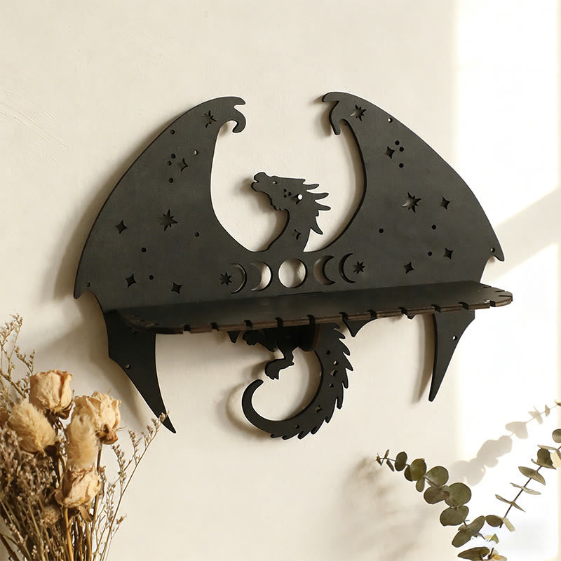Olivenorma Wooden Gothic Dragon Crystal Shelf - image 2