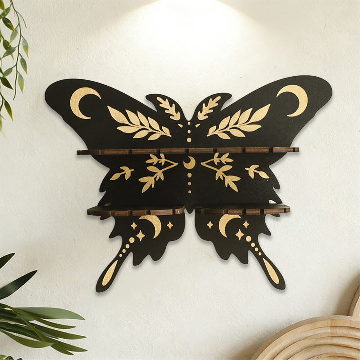 Olivenorma Wooden Moon&Star Butterfly Crystal Shelf - image 4