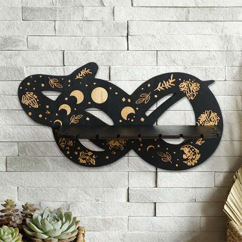 Olivenorma Wooden Sun&Moon Serpent Crystal Shelf - image 3