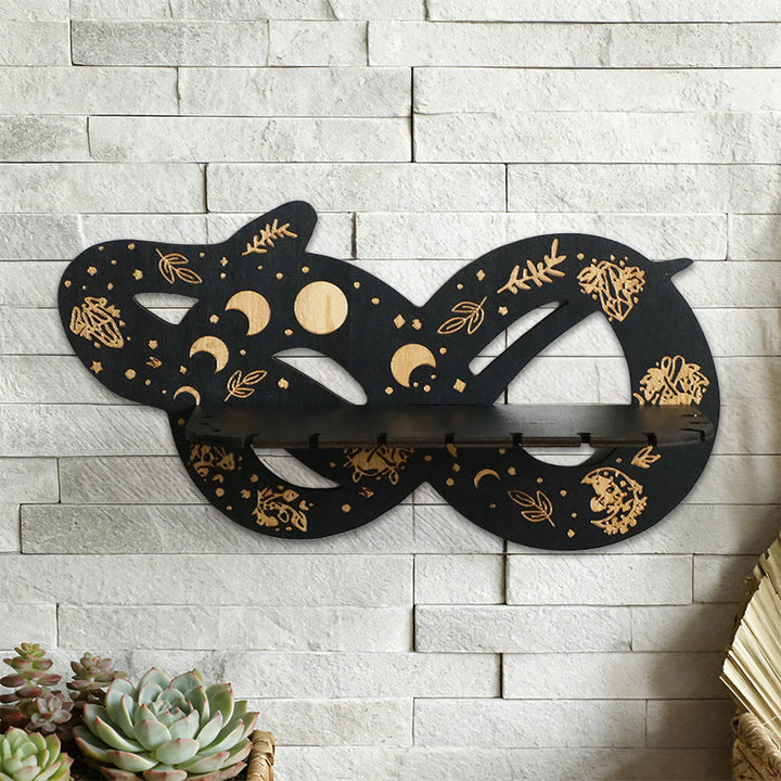 Olivenorma Wooden Sun&Moon Serpent Crystal Shelf - image 3