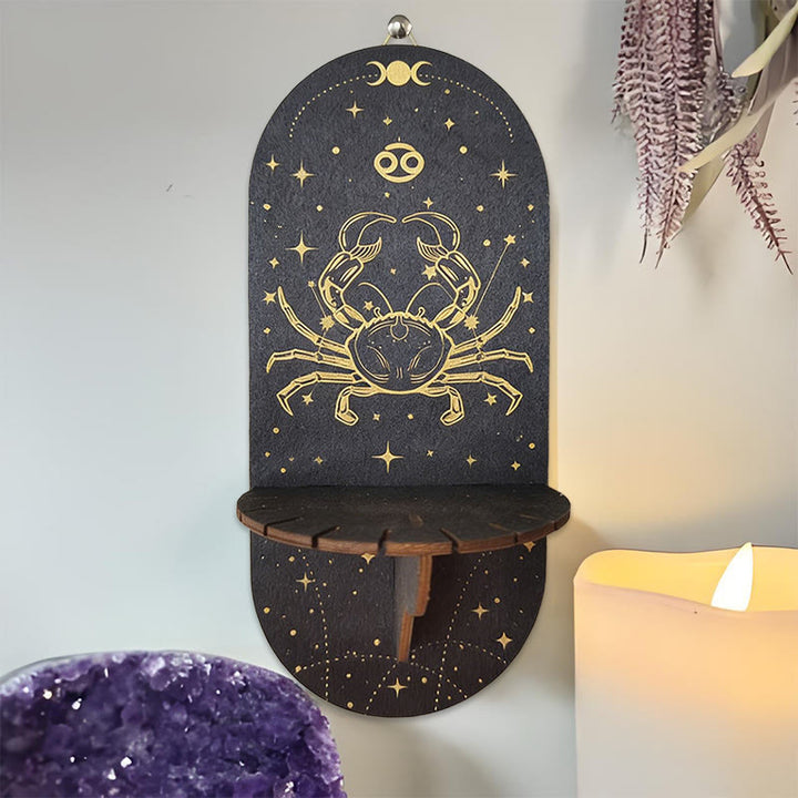 Olivenorma Wooden Boho Black oval-shaped Crystal Shelf - Cancer - image 7