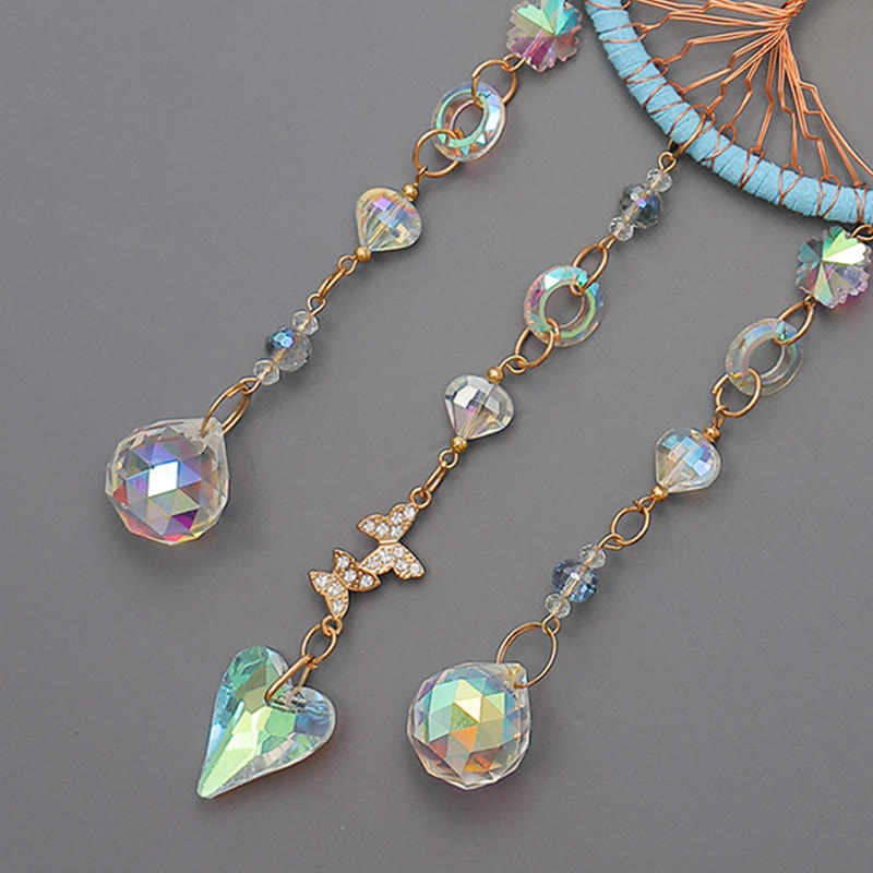 Olivenorma Handmade Crystal Chips Tree of Life Suncatcher Wind Chime - image 7