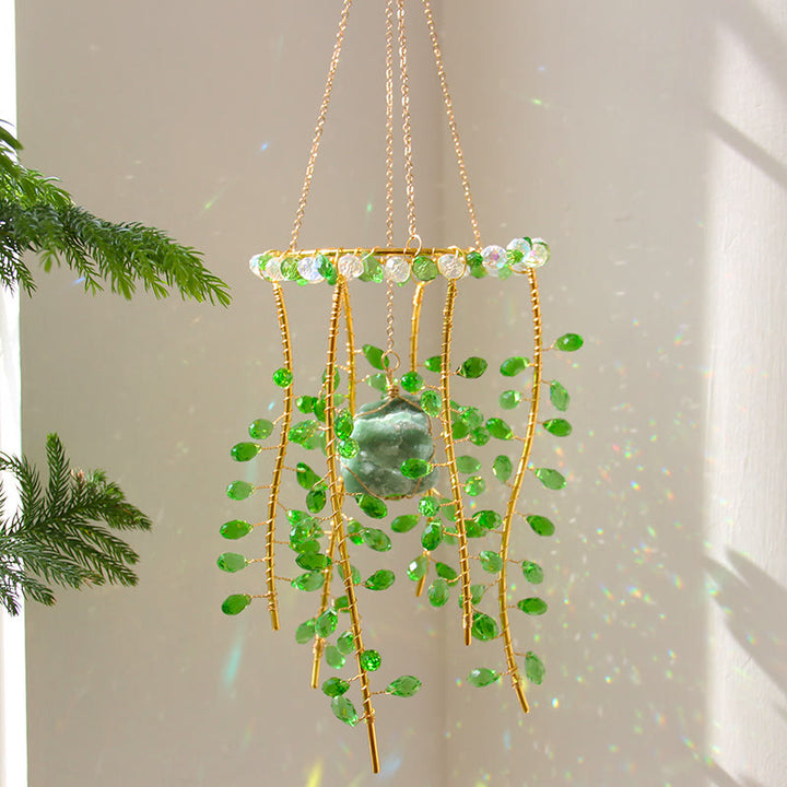 Olivenorma Natural Green Aventurine Willow Branch Suncatcher Wind Chime - image 3