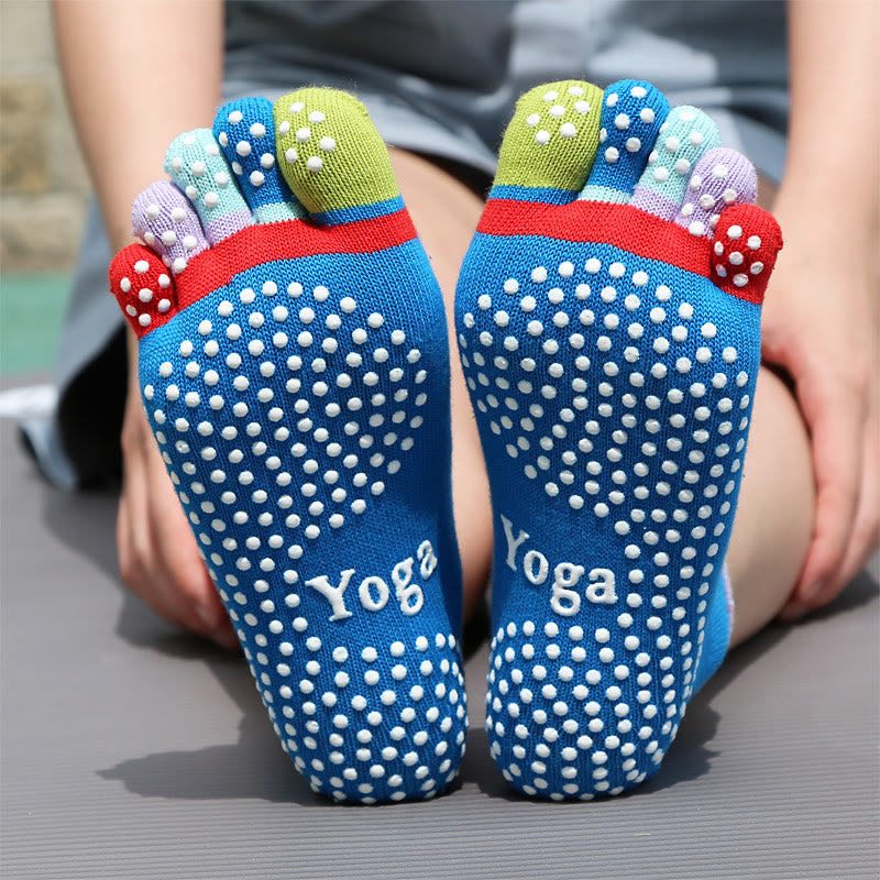 Olivenorma Non-Slip Grip Toe Separation Pilates Workout Socks with Lightweight Breathable Comfort Five-Toe Ankle Yoga Socks - image 0