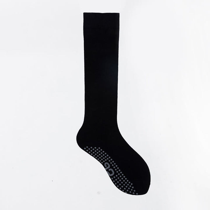 Olivenorma Solid Color Calf-Length Non-Slip Grip Pilates Barre Fitness Socks with Breathable Cotton Comfort Support Yoga Socks - Black - 10 Pairs - image 5