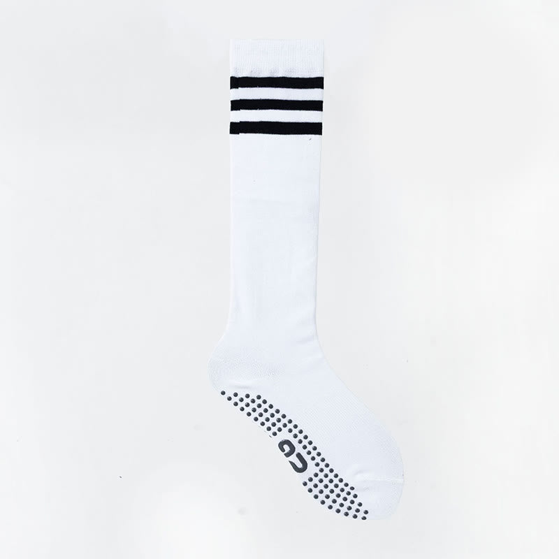 Olivenorma Solid Color Calf-Length Non-Slip Grip Pilates Barre Fitness Socks with Breathable Cotton Comfort Support Yoga Socks - Striped White - 10 Pairs - image 41