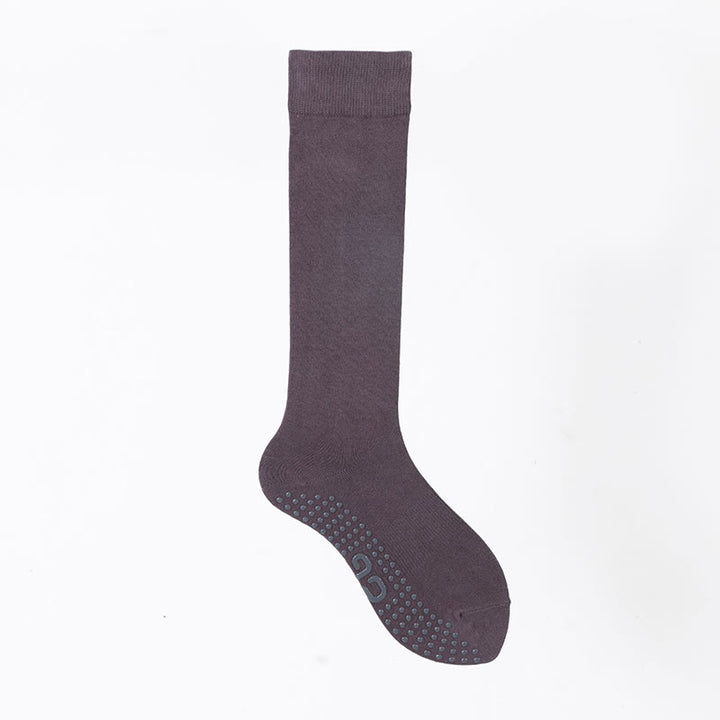 Olivenorma Solid Color Calf-Length Non-Slip Grip Pilates Barre Fitness Socks with Breathable Cotton Comfort Support Yoga Socks - Coffee Brown - 10 Pairs - image 24