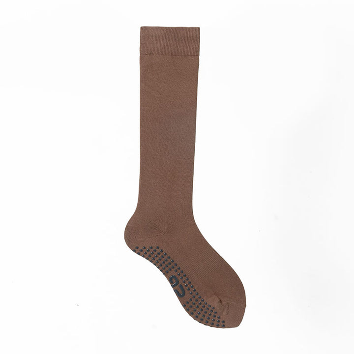 Olivenorma Solid Color Calf-Length Non-Slip Grip Pilates Barre Fitness Socks with Breathable Cotton Comfort Support Yoga Socks - Caramel - 10 Pairs - image 26