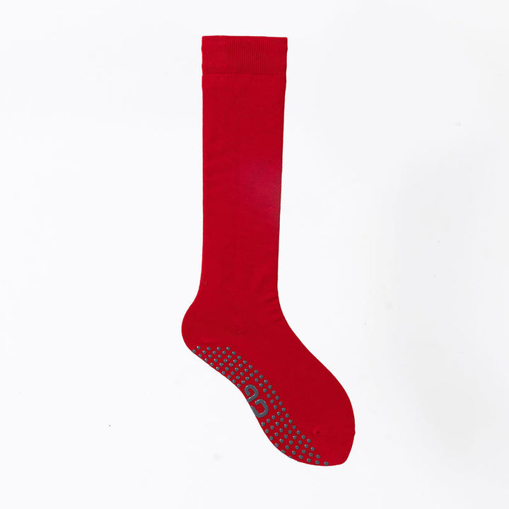 Olivenorma Solid Color Calf-Length Non-Slip Grip Pilates Barre Fitness Socks with Breathable Cotton Comfort Support Yoga Socks - Red - 10 Pairs - image 12