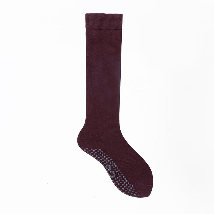 Olivenorma Solid Color Calf-Length Non-Slip Grip Pilates Barre Fitness Socks with Breathable Cotton Comfort Support Yoga Socks - Dark Red - 10 Pairs - image 23