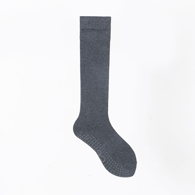 Olivenorma Solid Color Calf-Length Non-Slip Grip Pilates Barre Fitness Socks with Breathable Cotton Comfort Support Yoga Socks - Forest Gray Blue - 10 Pairs - image 17