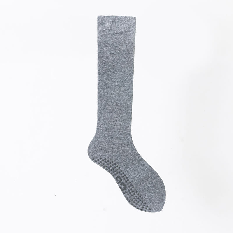 Olivenorma Solid Color Calf-Length Non-Slip Grip Pilates Barre Fitness Socks with Breathable Cotton Comfort Support Yoga Socks - Light Gray - 10 Pairs - image 8