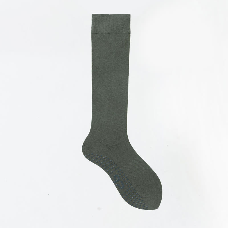 Olivenorma Solid Color Calf-Length Non-Slip Grip Pilates Barre Fitness Socks with Breathable Cotton Comfort Support Yoga Socks - Tide Green - 10 Pairs - image 37