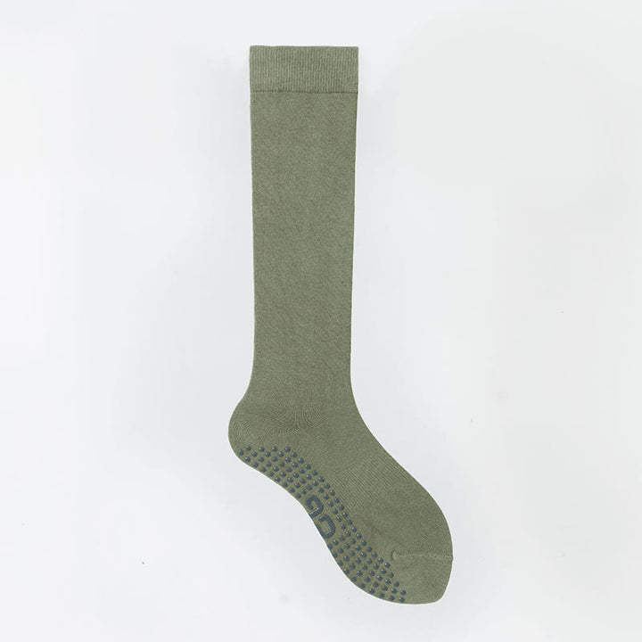 Olivenorma Solid Color Calf-Length Non-Slip Grip Pilates Barre Fitness Socks with Breathable Cotton Comfort Support Yoga Socks - Matcha Green - 10 Pairs - image 34
