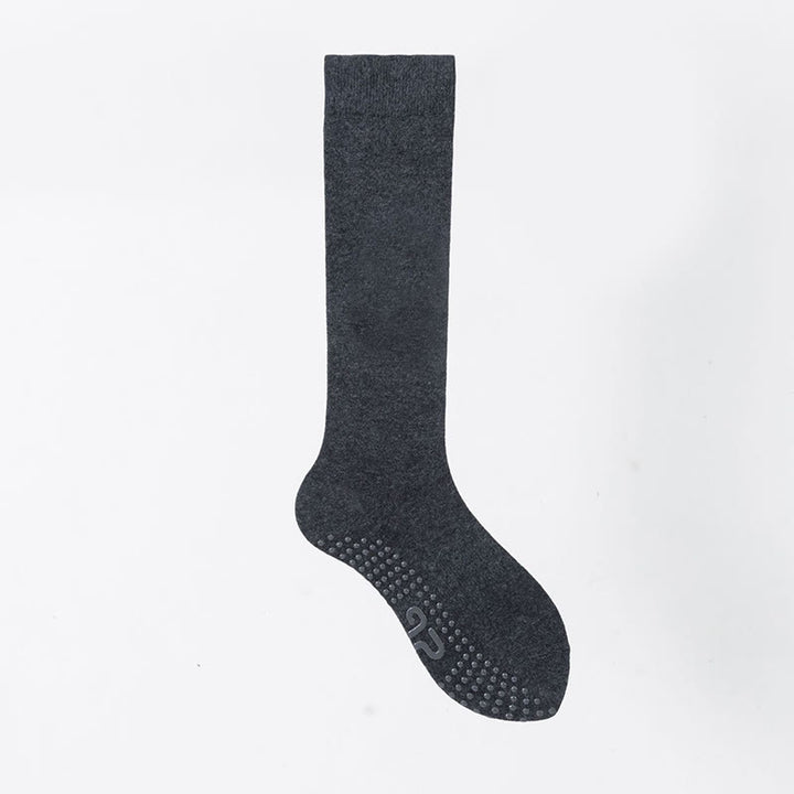 Olivenorma Solid Color Calf-Length Non-Slip Grip Pilates Barre Fitness Socks with Breathable Cotton Comfort Support Yoga Socks - Dark Gray - 10 Pairs - image 6