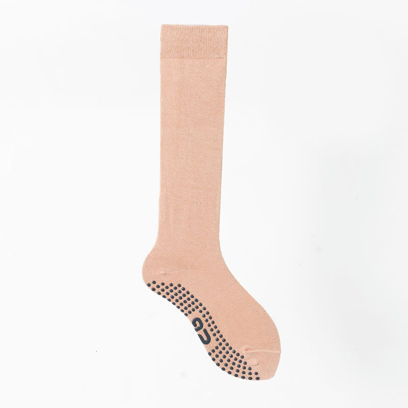 Olivenorma Solid Color Calf-Length Non-Slip Grip Pilates Barre Fitness Socks with Breathable Cotton Comfort Support Yoga Socks - Honey Pink - 10 Pairs - image 29