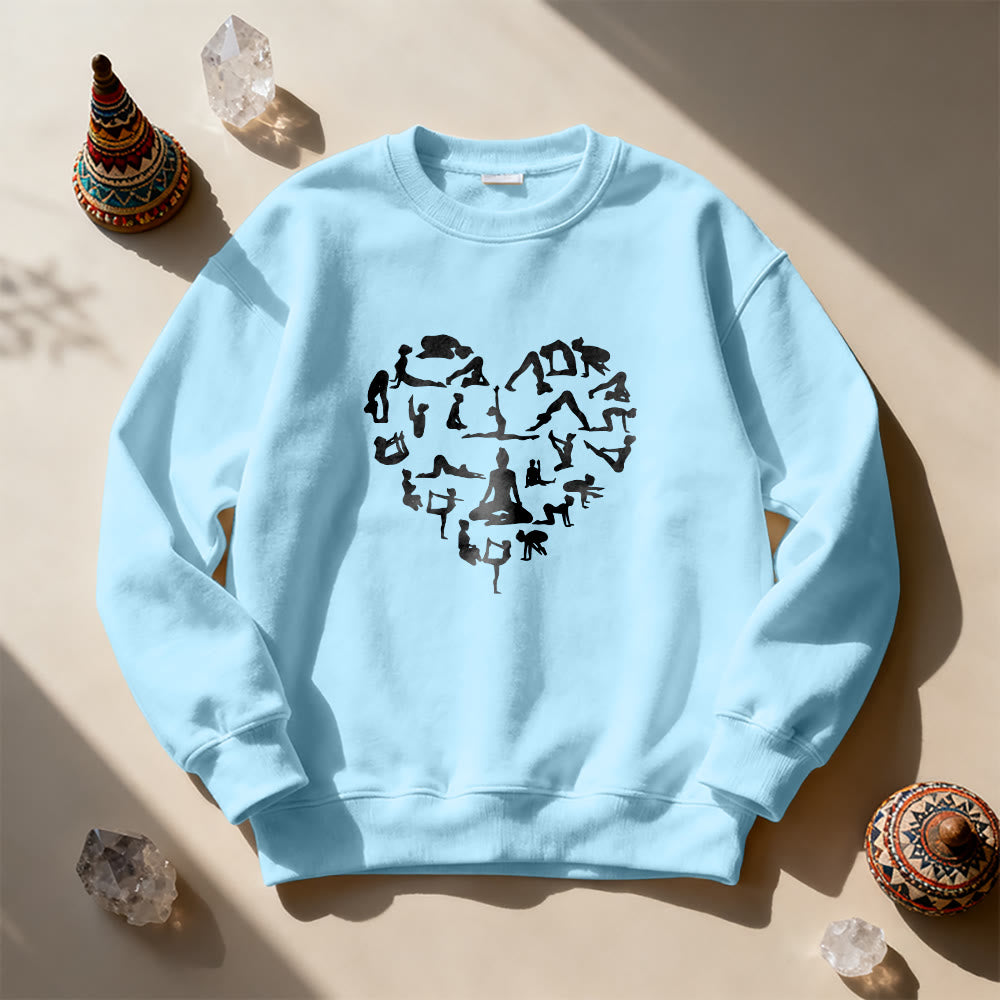 Olivenorma Heart Namaste Yoga Meditation Mental Wellness Crewneck Sweatshirt - image 16