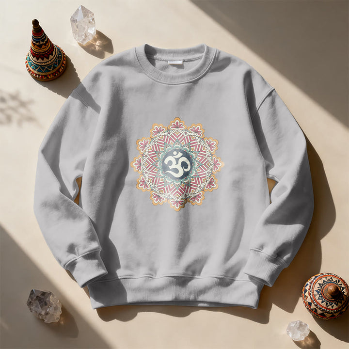 Olivenorma Om Mandala Sacred Geometry Yoga Meditation Mindfulness Sweatshirt - image 12