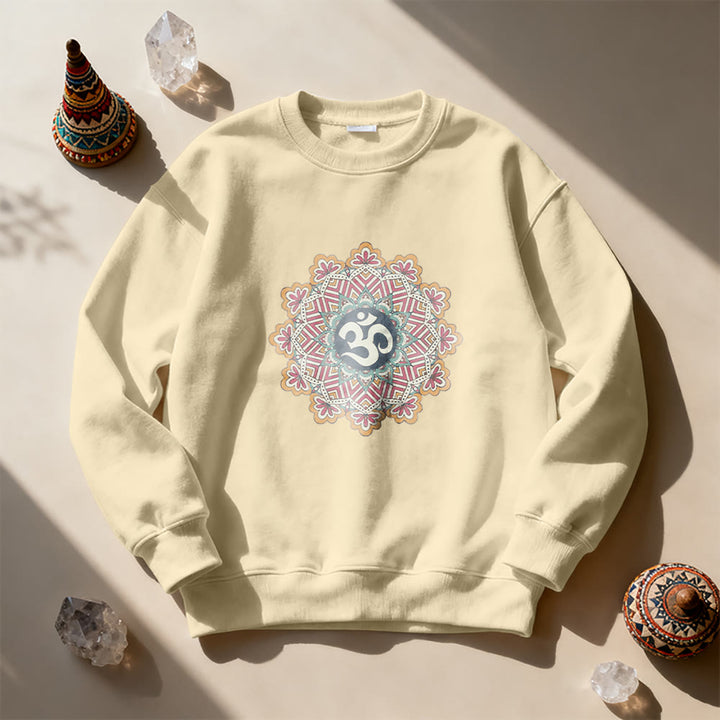 Olivenorma Om Mandala Sacred Geometry Yoga Meditation Mindfulness Sweatshirt - image 6