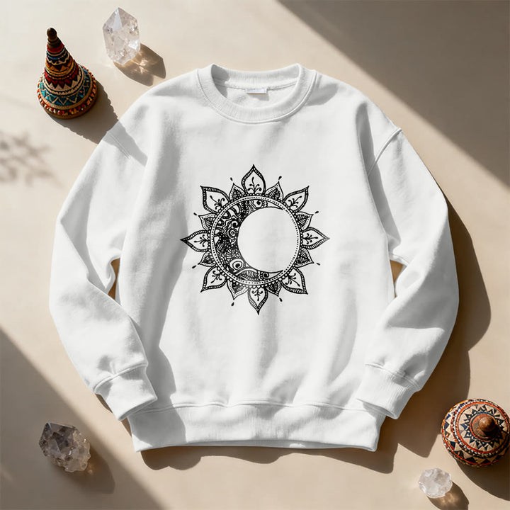 Olivenorma Mandala Sun And Moon Boho Meditation Spiritual Sweatshirt - image 12