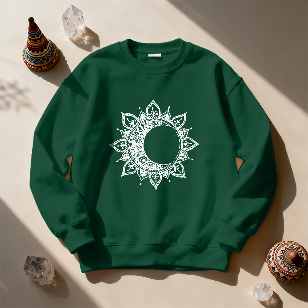 Olivenorma Mandala Sun And Moon Boho Meditation Spiritual Sweatshirt - image 14