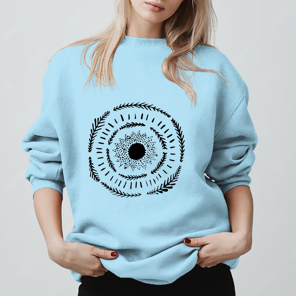 Olivenorma Sun Mandala Yoga Meditation Comfy Sweatshirt - Blue - 2XL - image 0