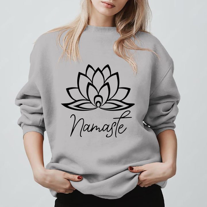 Olivenorma Namaste Lotus Yoga Meditation Mindfulness Sweatshirt - image 4