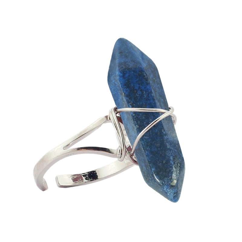 FREE Today: Wire-Wrapped Natural Quartz Crystal Stone Adjustable Vibes & Meditation Ring - Lapis Lazuli - image 26