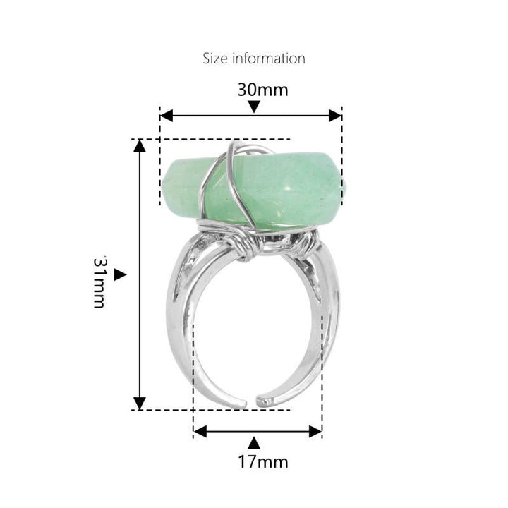 FREE Today: Wire-Wrapped Natural Quartz Crystal Stone Adjustable Vibes & Meditation Ring - image 56