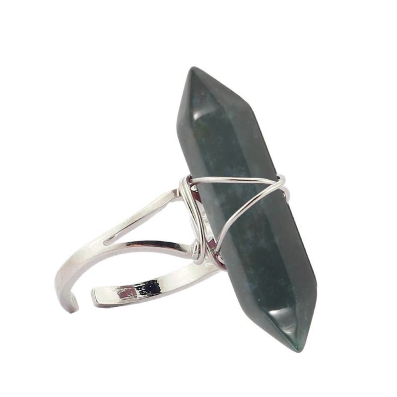 FREE Today: Wire-Wrapped Natural Quartz Crystal Stone Adjustable Vibes & Meditation Ring - India Agate - image 24