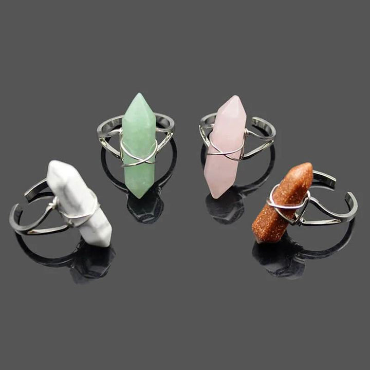 FREE Today: Wire-Wrapped Natural Quartz Crystal Stone Adjustable Vibes & Meditation Ring - image 58