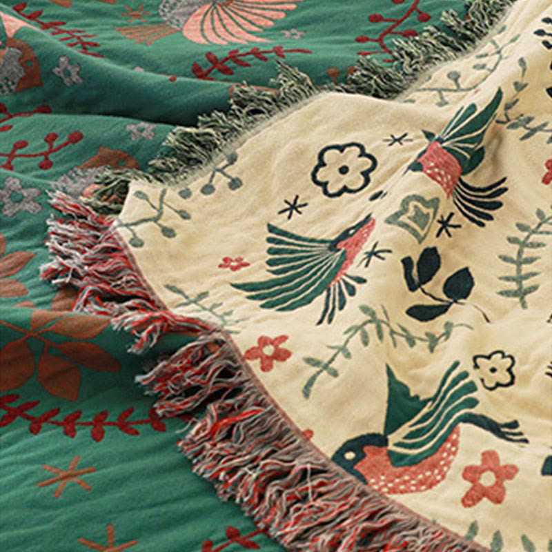 Olivenorma Spring Bird Nordic Art Blanket - image 1