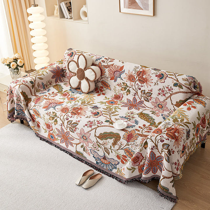 Olivenorma Ethnic Floral Woven Throw Blanket - 180*380cm - image 1