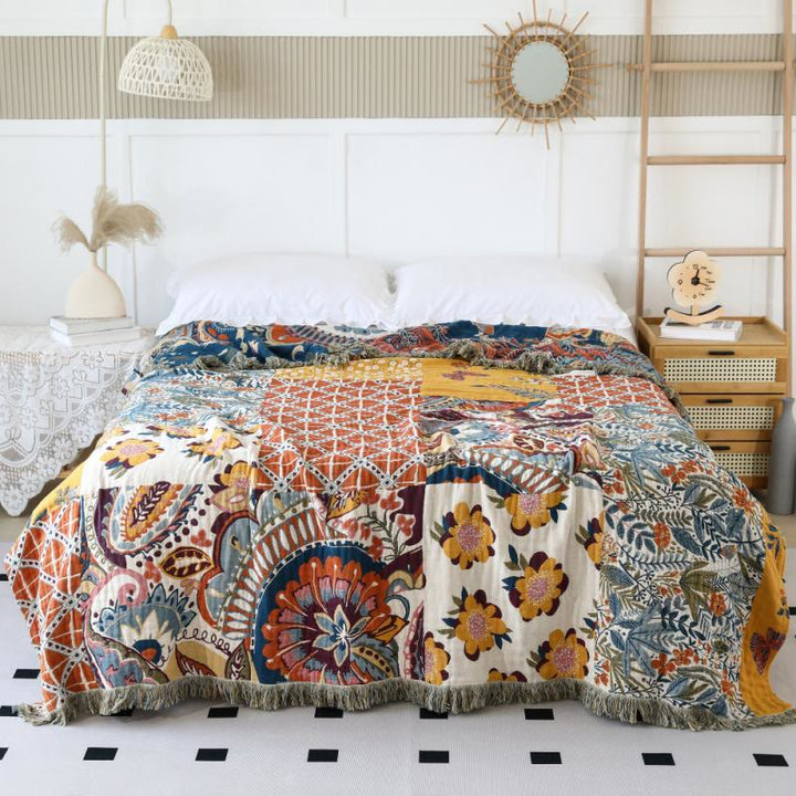 Olivenorma Bohemian Cotton Gauze Washable Throw Blanket - 230*250cm - image 1
