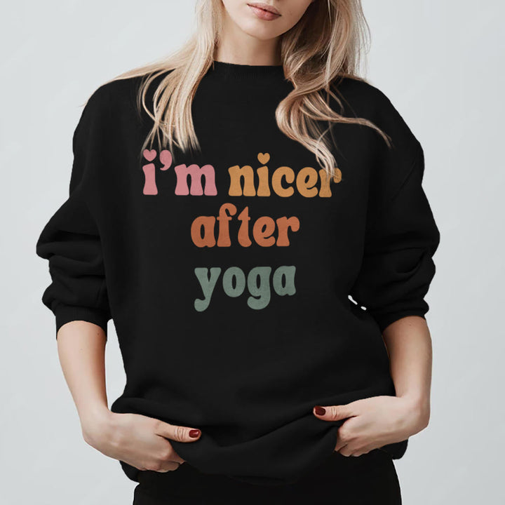 Olivenorma Nicer After Yoga Motivational Fitness Sweatshirt - image 10